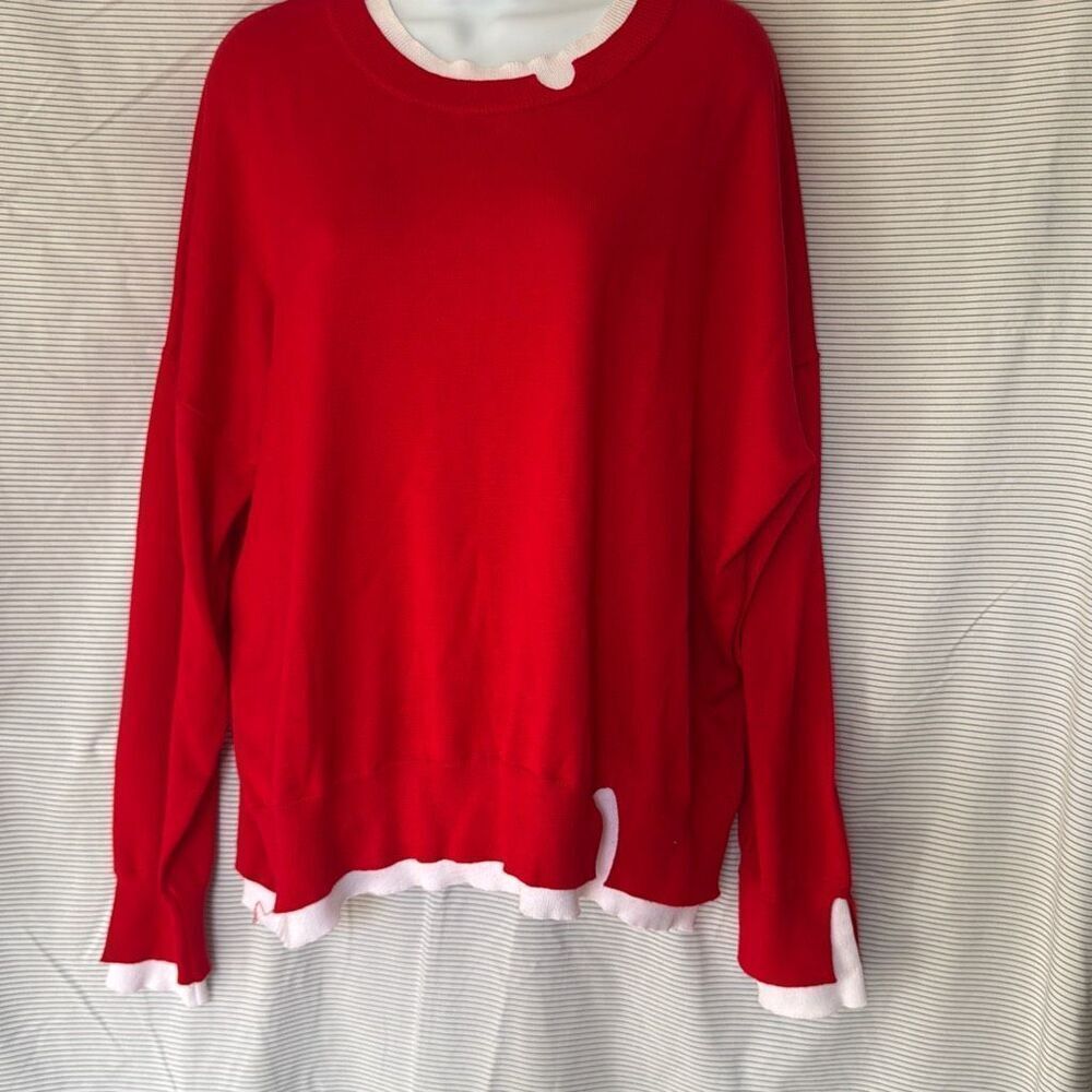 Sweet Romeo Contrast Trim Pullover